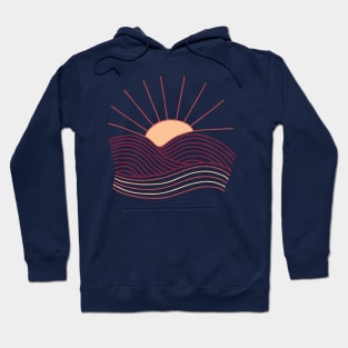 Sunset on Rolling Mountains || Hills || Abstract Hoodie